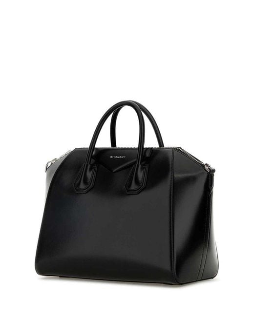 Givenchy Black Leather Medium Antigona Handbag