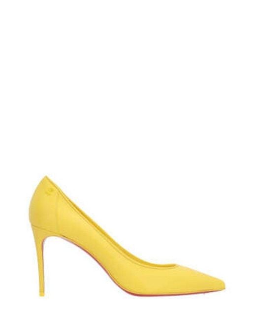 Christian Louboutin Yellow Sporty Kate Pointed Toe Pumps