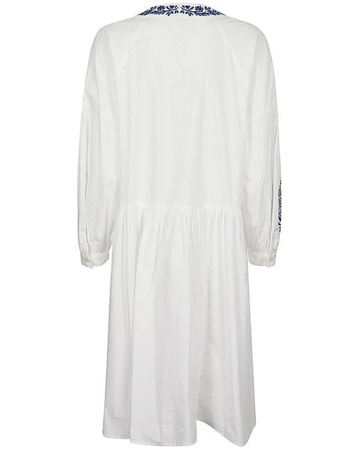 Weekend by Maxmara White Drawstring Long-sleeved Mini Dress