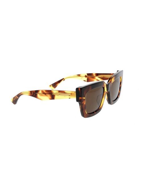 Bottega Veneta Multicolor Rectangle Frame Sunglasses