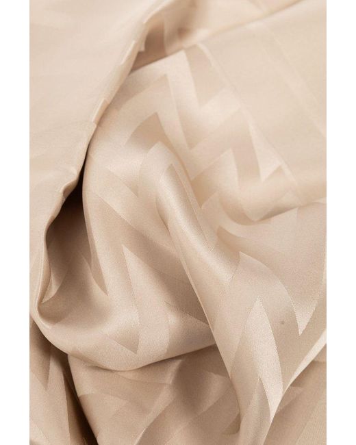 Lanvin Natural Scarf With Logo,