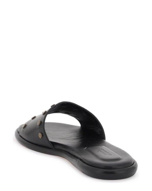 Isabel Marant Black Vikee Studded Slip-on Slides