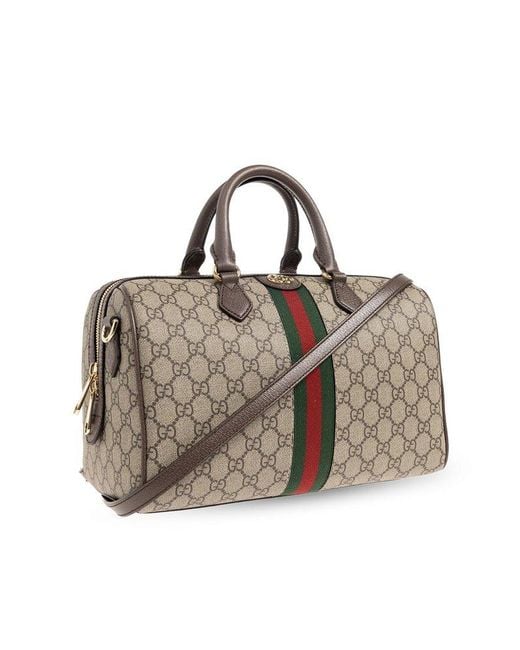Gucci Brown Ophidia GG Medium Canvas Tote Bag