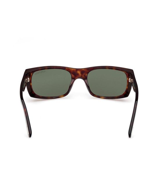 Tom Ford Gray Juan Rectangle Frame Sunglasses