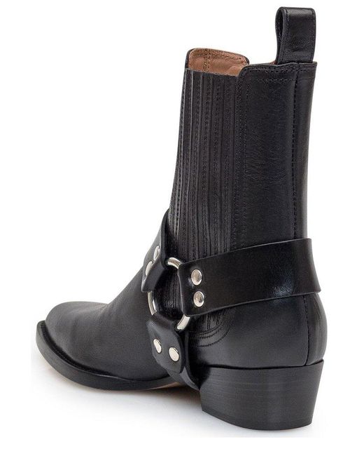 Paris Texas Black Helena Pointed-Toe Ankle Boots