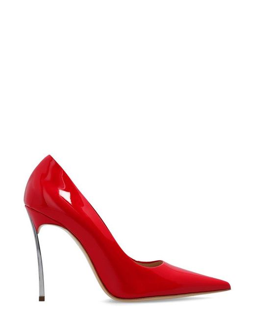 Casadei Red Superblade Pointed Toe Pumps