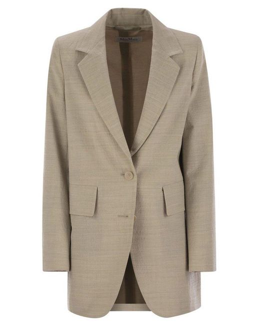ジャケット Max Mara 'Acacia1234' blazer Max Mara 'acacia1234' single-breasted textured blazer | The