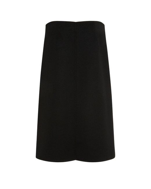 P.A.R.O.S.H. Black Slit Detailed Pencil Skirt