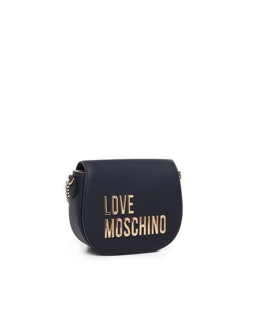 Love Moschino Blue Shoulder Bag With Logo