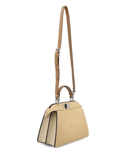 Fendi Metallic Peekaboo Iseeu Small Tote Bag