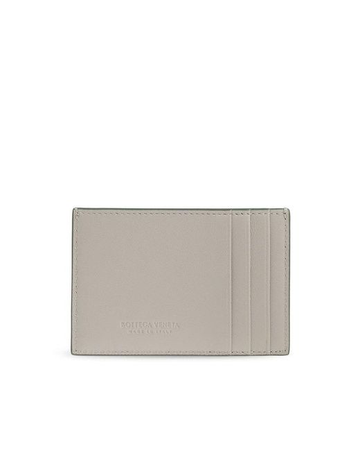 Bottega Veneta Gray Leather Card Holder,
