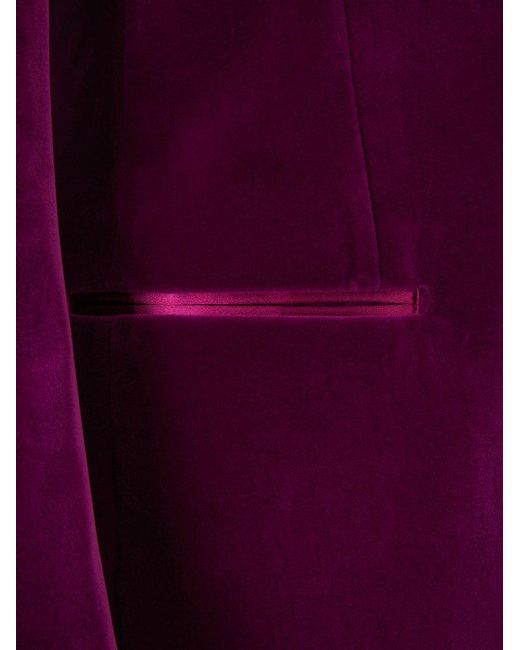 Tom Ford Purple Single-breasted Velvet Blazer