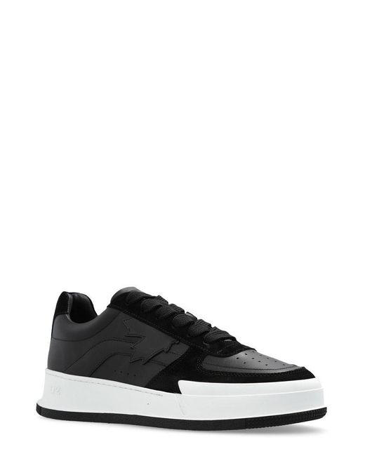 DSquared² Black Canadian Lace-up Sneakers for men