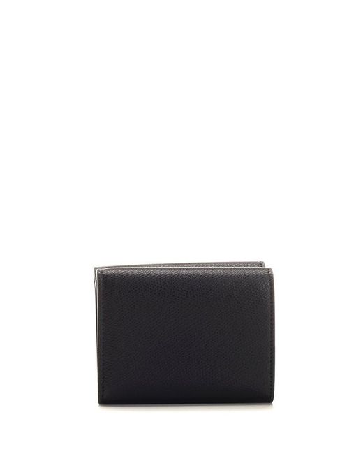 Fendi Black Ff Plaque Padlock Wallet