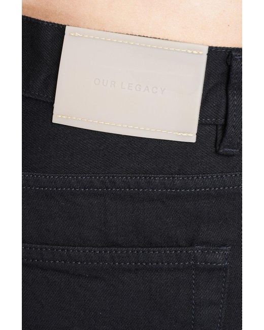 Our Legacy Black Third Cut Relaxed Fit Jeans for men