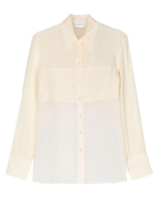 Sportmax White Buttoned Long-sleeved Shirt