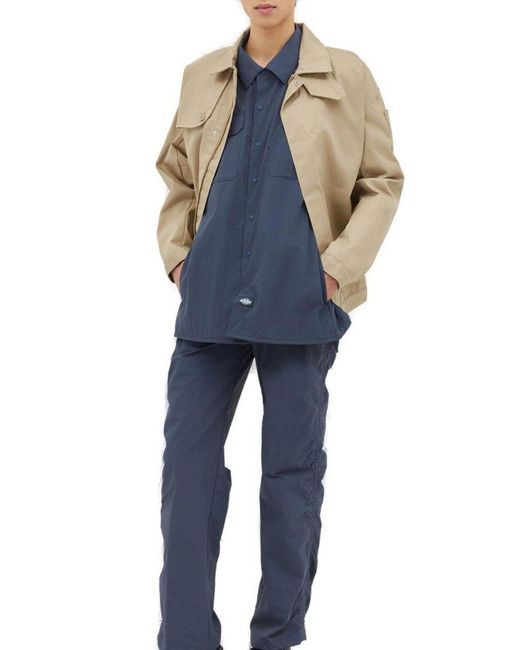 Dickies Blue X Tokyo Design Collective Oversized Button-Up Work Shirt for men