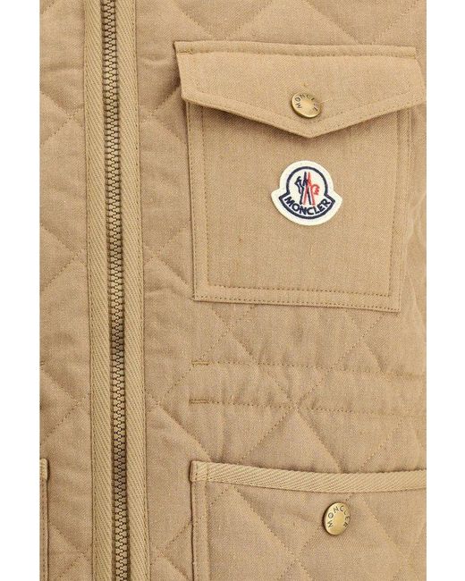 Moncler Natural Vigny Diamond-Quilted Padded Gilet