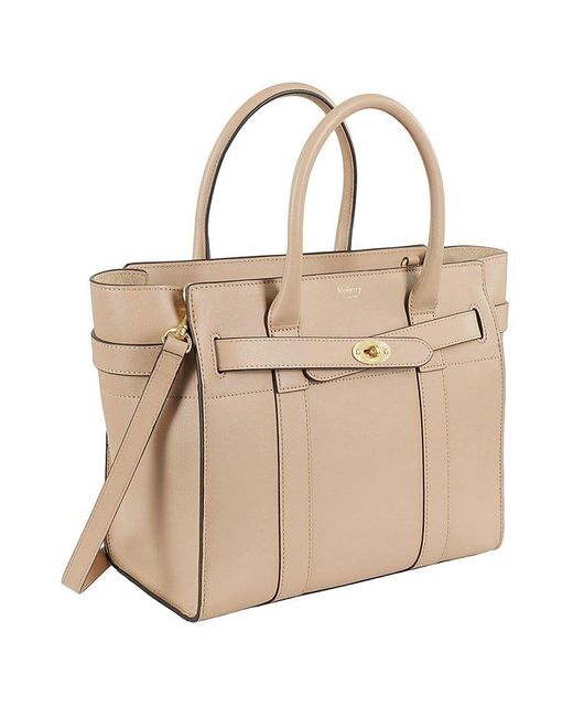 Mulberry Natural Small Zipped Bayswater Tote Bag
