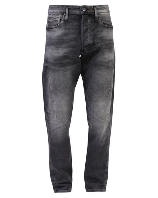 G-Star RAW Gray Scutar 3D Slim Tapered Jeans for men