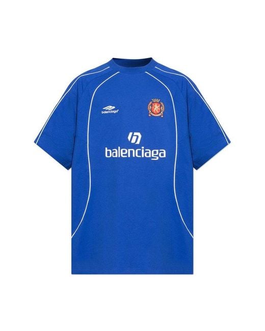 Balenciaga T-Shirt With Print in Blue for Men | Lyst