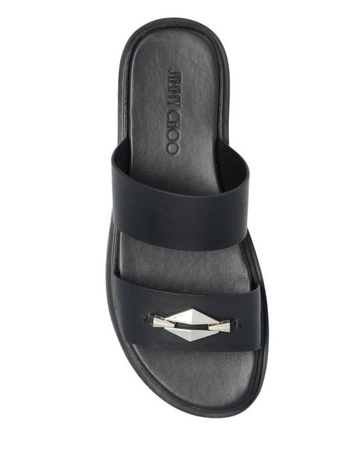 Jimmy Choo Black Raiden Sandals for men