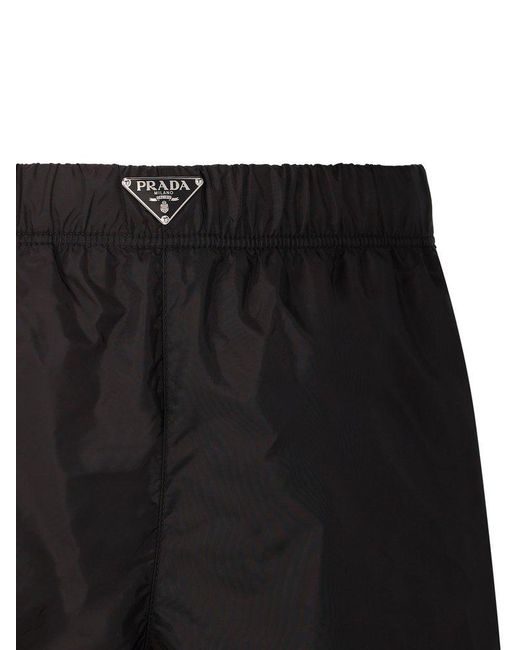 水着 PRADA logo swim shorts black SS25 Black Re-nylon Swim Trunks | PRADA