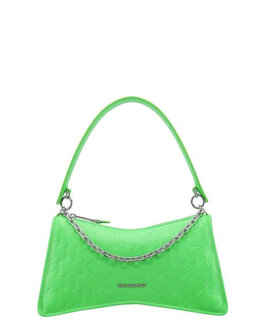 Karl Lagerfeld Green Shoulder Bag