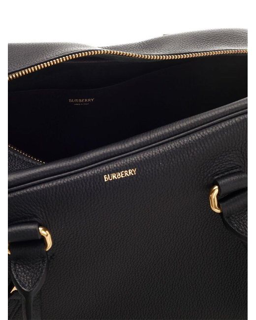 【関税&送料込】Burberry Large Shield Twin Bowling Bag Large Shield Twin Bowling Bag in Black - Women | Burberry