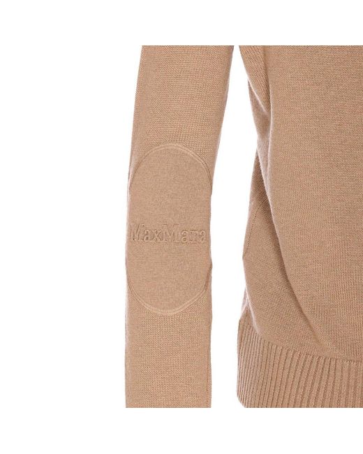 Max Mara Natural Apollo V-Neck Button-Up Cardigan