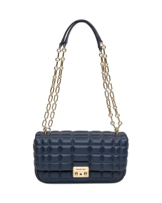 MICHAEL Michael Kors Blue Tribeca Large Quilted Shoulder Bag