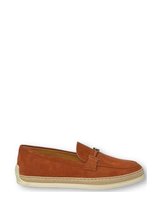 Tod's Brown Gomma Slip-on Loafers