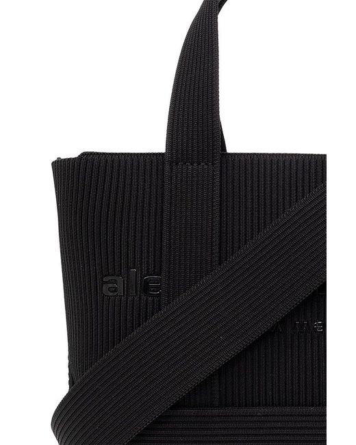 Alexander Wang Black Ryan Ribbed Knit Mini Tote Bag
