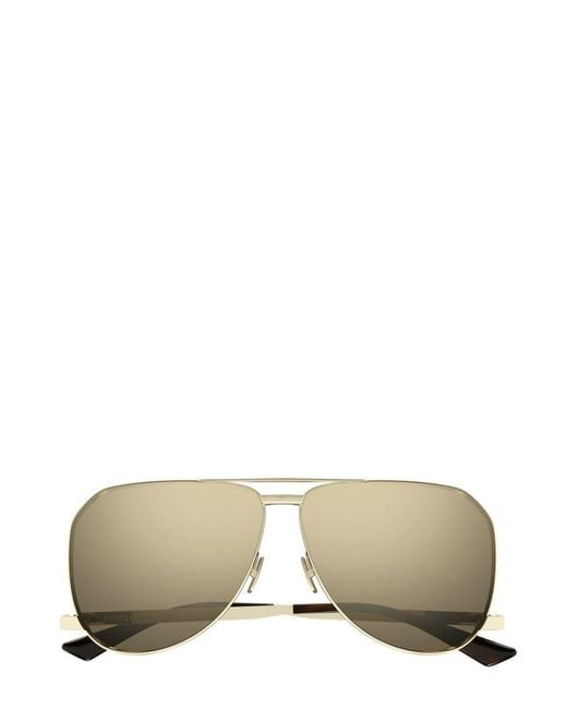 Saint Laurent Natural Pilot Frame Sunglasses for men