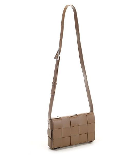 Bottega Veneta Brown Cassette Woven Medium Shoulder Bag for men
