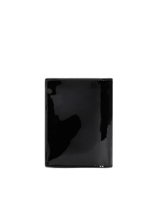 Prada Black Patent Calf Leather Wallet Smallleathergoods