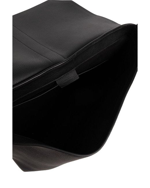 Ferragamo Black Leather Shoulder Bag, for men