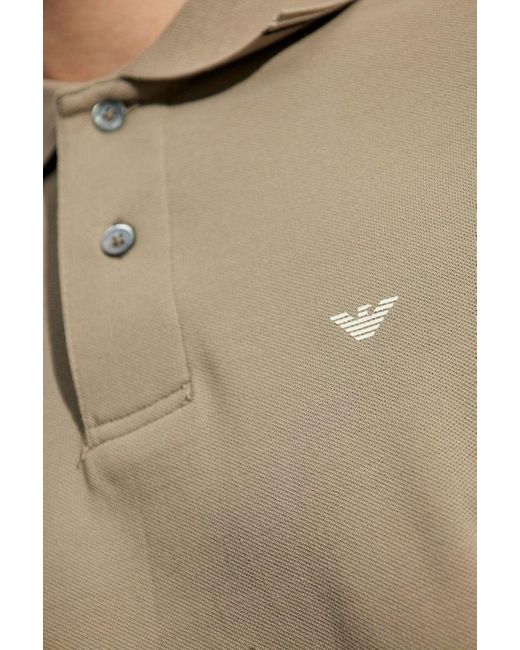 Emporio Armani Natural Polo With Printed Logo for men