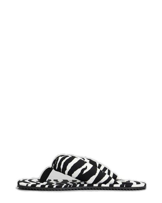 The Attico Black Indie Zebra Printed Flats