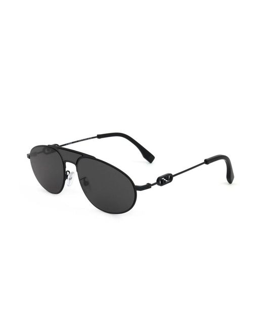 Fendi Black Oval Frame Sunglasses for men