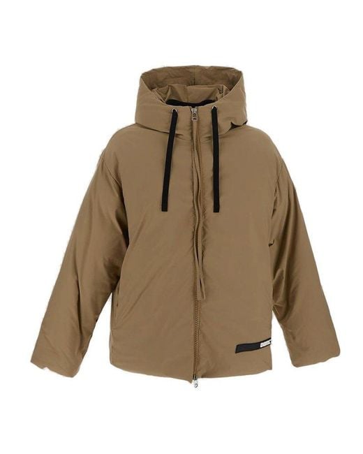 OAMC Natural Drawstring Hooded Padded Jacket for men