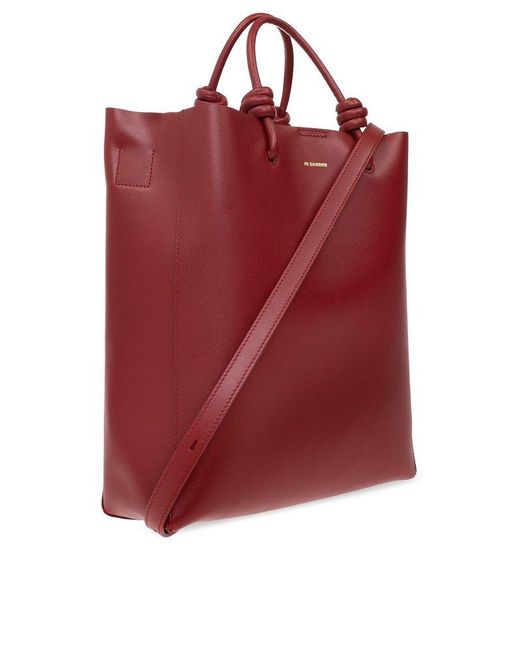 Jil Sander Red Shopper Bag