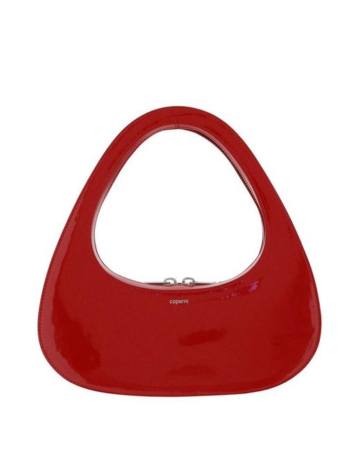 Coperni Red Logo-embossed Baguette Shoulder Bag