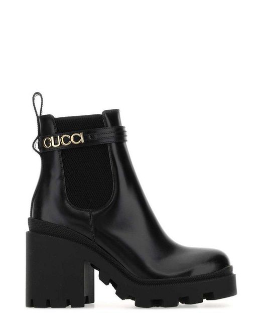 Gucci Black Heeled Ankle Boots