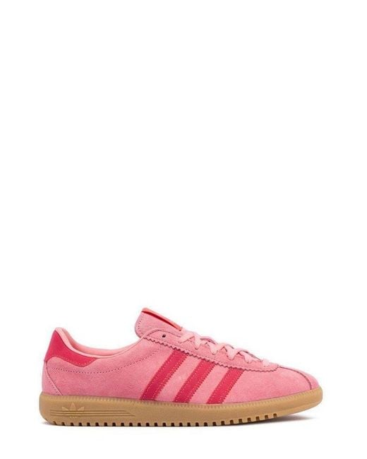 adidas Originals Stripe Detailed Lace up Sneakers in Pink Lyst UK