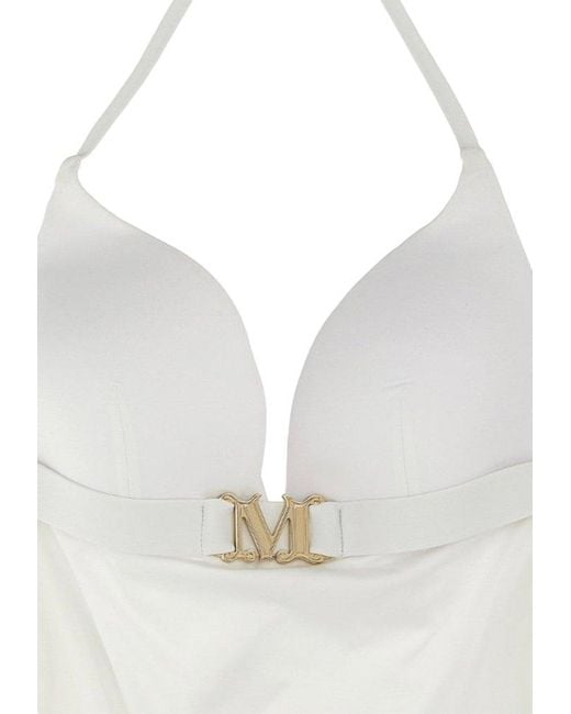 Max Mara White Logo Plaque One-piece Swimsuit