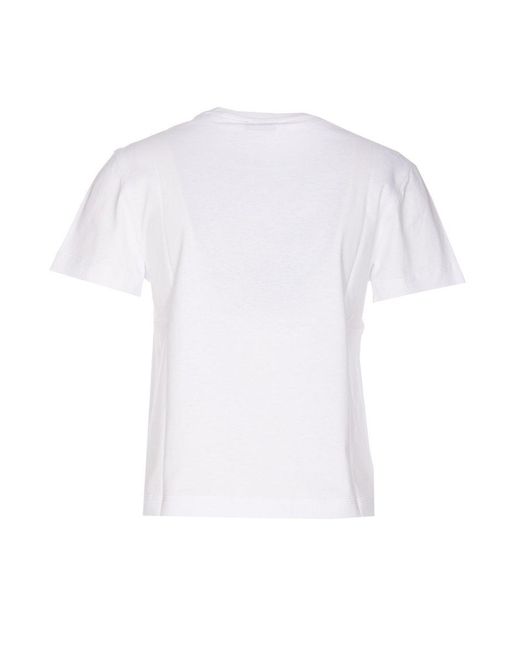 Burberry White T-Shirts And Polos