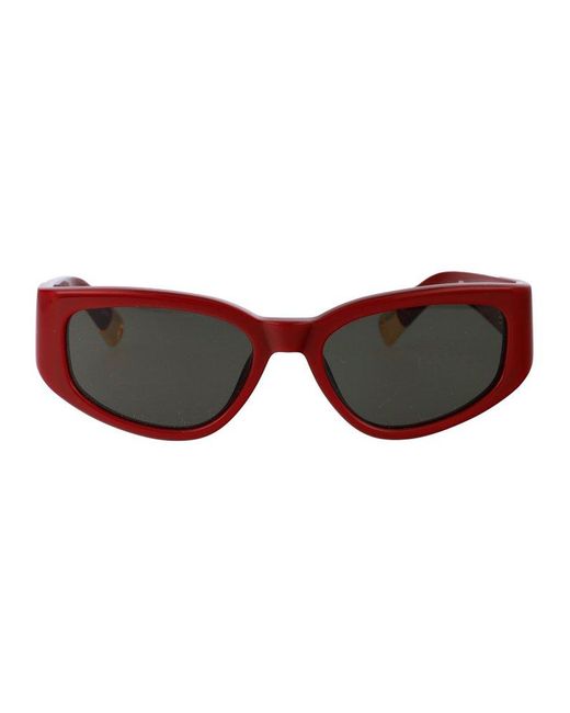 Jacquemus Brown Rectangle Frame Sunglasses