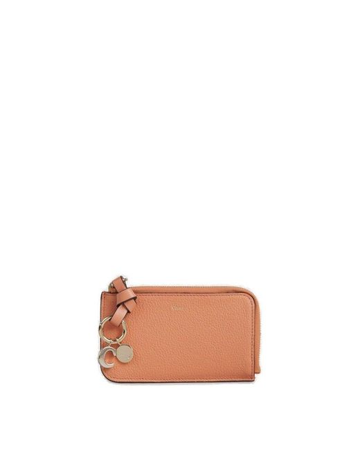 Chloé Pink Alphabet Zipped Wallet