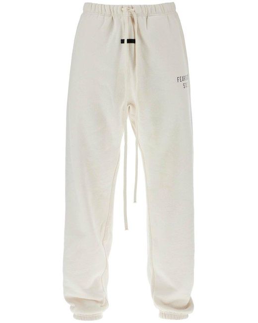 Fear Of God White Fleece Sweatpants Wide Fit for men